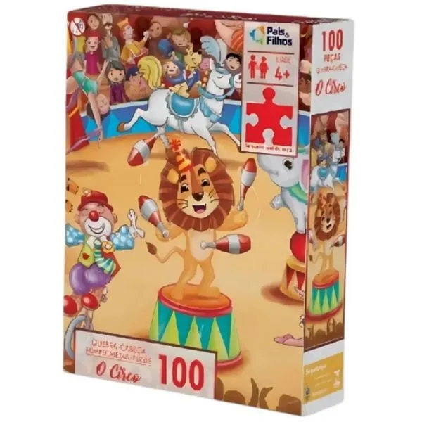 Quebra Cabeça Circo 100 Peças Pais e Filhos