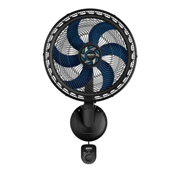Ventilador de Parede XT Force Breeze com 3 Pás 50cm 126W Arno Ventilador de Parede XT Force Breeze Preto com 6 Pás 50cm 126W 220V