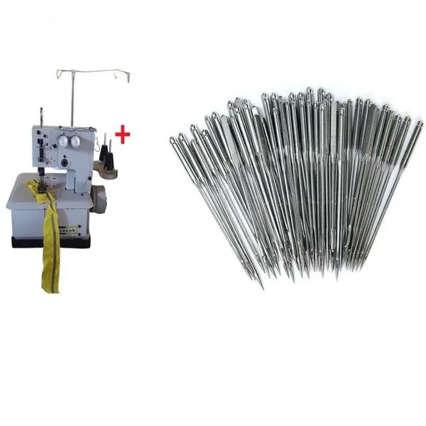Colarete 2 Agulhas Semi Industrial + 50 Agulhas Branco 220v voltagem 220V