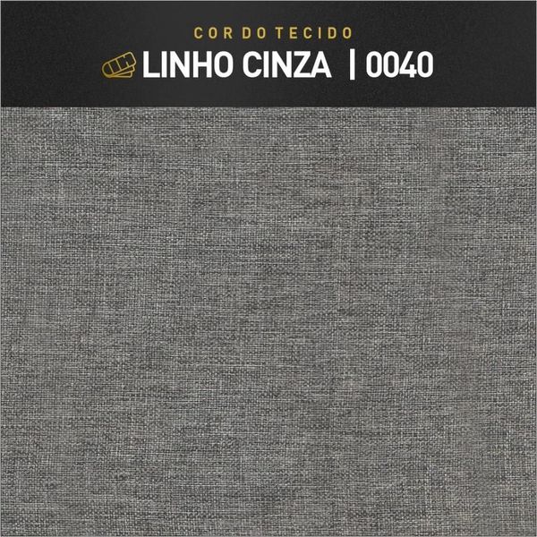 Tecido Para Tapeçaria No Metro 1,0m X 1,42m Castellar Móbile Linho Cinza