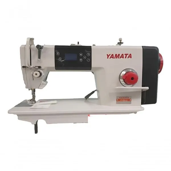 Máquina de Costura Reta Industrial com Corte de Linha Motor Eletrônico Direct Drive 220V Yamata Máquina de Costura Reta Industrial com Corte de Linha para Tecidos Pesados 220V Yamata