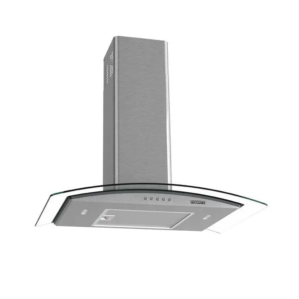 Coifa Fogatti De Parede Clean Vidro Curvo Kromanox 70cm Kromanox 220V