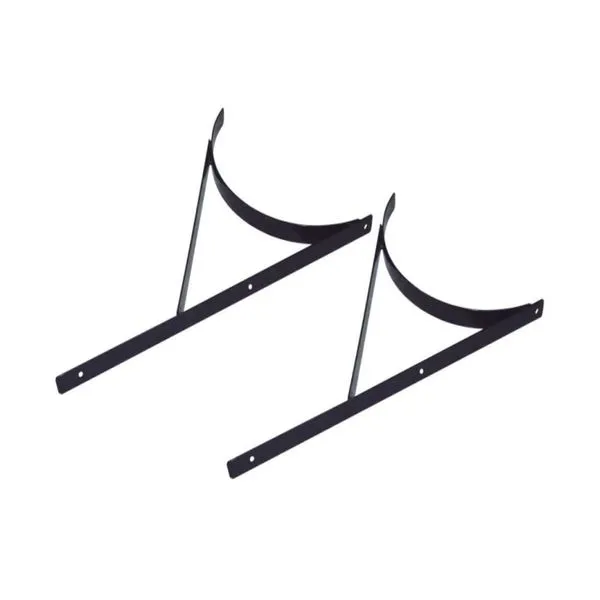 Par de Suporte para Cilindro Serpentina em Chapa de Aço 3mm 50cm Preto Metalmig Suporte Cilindro Serpentina Chapa de Aço 3mm 50cm Preto Metalmig