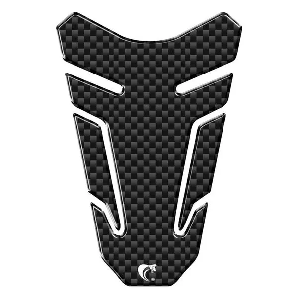 Adesivo Protetor de Tanque Moto Resinado 3D Liso Preto Aplicação Universal Resistente a UV Carbono Adesivo Protetor de Tanque Moto Resinado 3D Liso Preto Universal Carbono