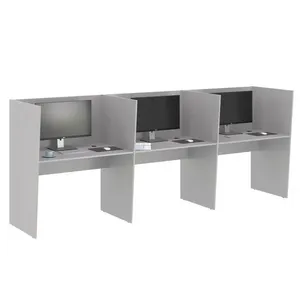 Mesa De Trabalho 3 Lugares Inglaterra Cinza