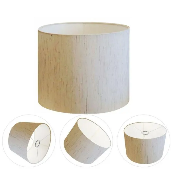 Cúpula Abajur Cilíndrica Cp-7015 ø35x25cm Linho Bege