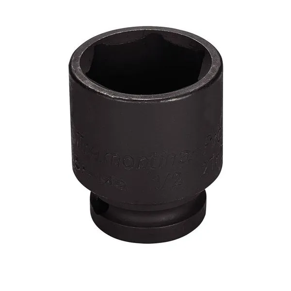 Soquete De Impacto Sextavado Em Aço Cromo Molibdênio 30 Mm - Encaixe 1-2\'\' Tramontina