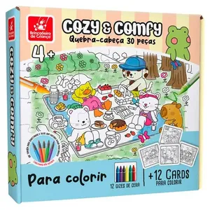 Quebra Cabeça Cozy & Confy Para Colorir 30 Peças BDC