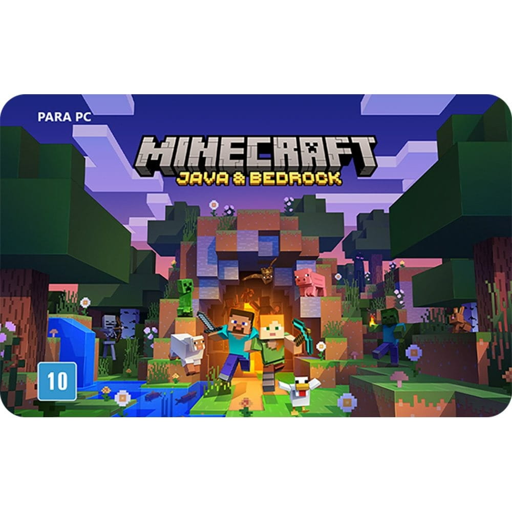 Gift Card Digital Minecraft Vanilla Java Bedrock R$74,25