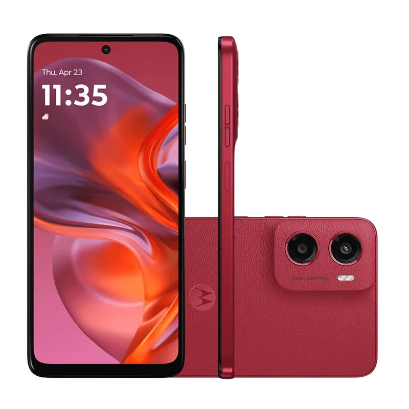 Smartphone Motorola Moto G05 256GB 12GB de RAM Vermelho